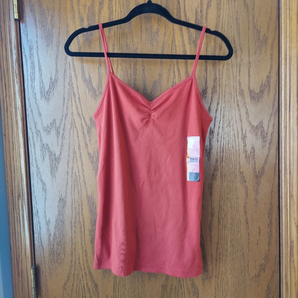 New burnt orange Large Juniors 11/13 tank tip layering basic fall